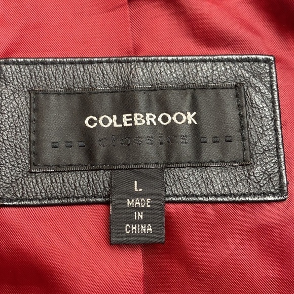 Vintage Colebrook Fitted Leather coat/jacket SZ L - Picture 7 of 9